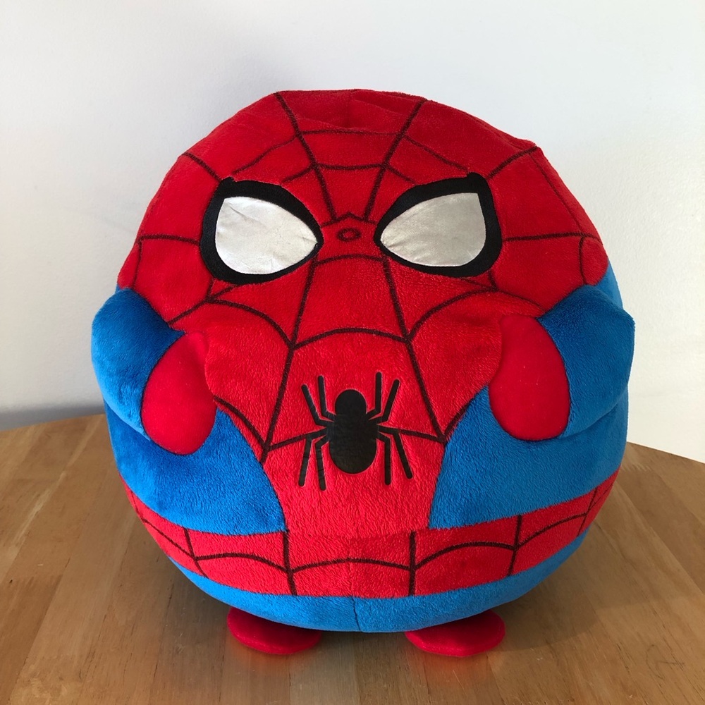 2012 Ty Beanie Ballz Marvel Spider-Man 11” Large Beanie Plush